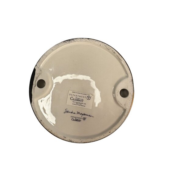 Dept 56 Sandra Magsamen Happy Holidays Glass Dome Display Case - Picture 5 of 10